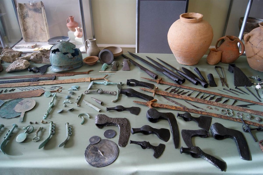 Экспонаты археологических раскопок Юрьевец